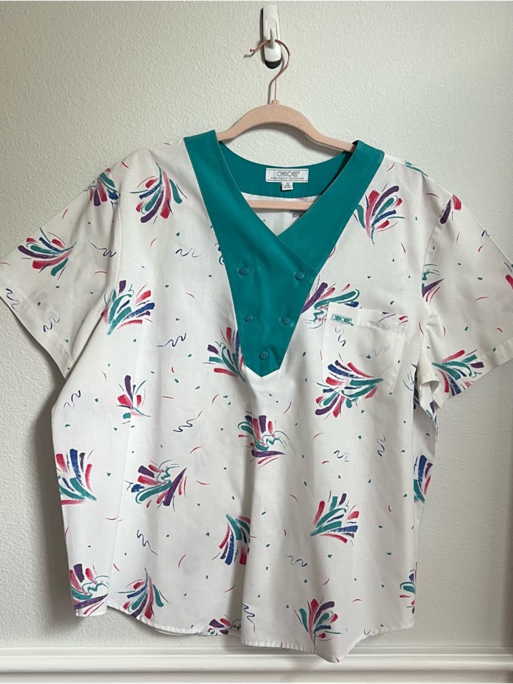 Vintage Cherokee Women’s Top 80s Style Print